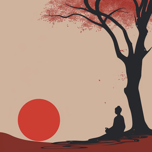 Los Pensamientos Meditativos Se Alinean