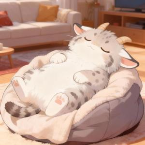 冬は炬燵に猫 熟睡