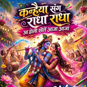 कन्हैया संग राधा राधा, आ होली खेलें आजा आजा,
