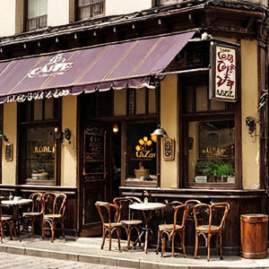 カフェでレトロなハーモニカジャズ