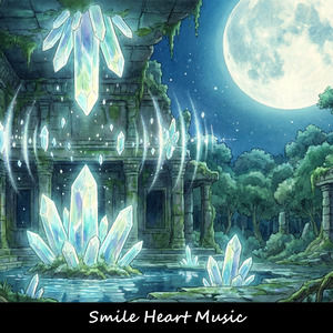 月明かりの神殿に響くクリスタルの残響