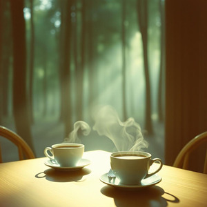 朝の森林浴を楽しみながら