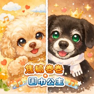 焦糖卷卷和围巾公主