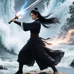 검 끝에 맺힌 눈물