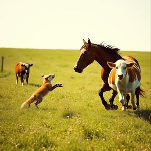 Лиса с лошадью в поле гуляют, Песни весё by @polinkaaaaa