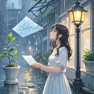 雨的信笺-粥甜甜_