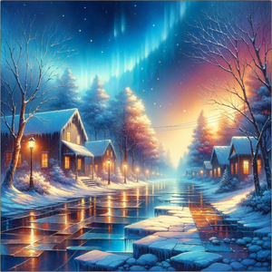 frozen streets, quiet sky