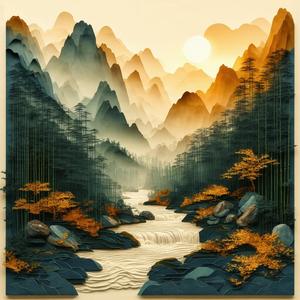 自大散以往深林密竹磴道盘曲四五十里至黄牛岭见黄花川