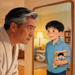 镜子里的我吓了一跳