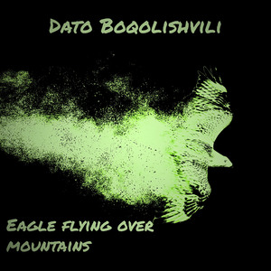 Eagle flying over mountains