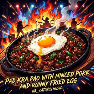 ผัดกระเพราหมูสับไข่ดาวไม่สุก