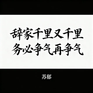 辞家千里又千里 务必争气再争气