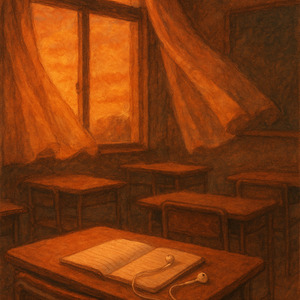 放課後の風 吹き抜けた教室