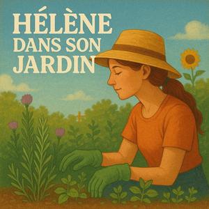 Hélène dans son jardin