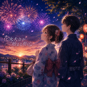 花火大会が始まる前に