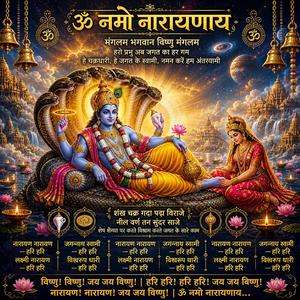 मंगलम भगवान विष्णु | Om Namo Laxmi Narayan | Lord Vishnu Mantra
