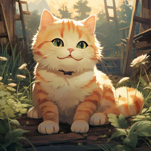 Hora Tranquila Del Felino En Tono