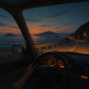 広島の海風と光がそよぐ夜のドライブシティポップ