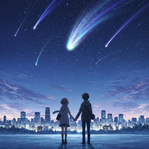 輝く星を見上げて
