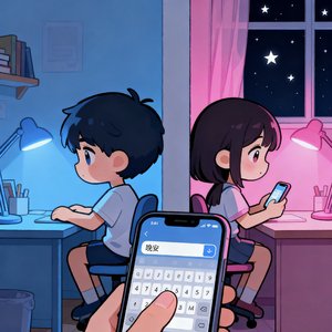 隔着一句试探的晚安