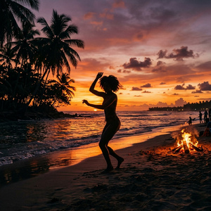 Sunset falling