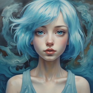 Het meisje met de blauwe haren