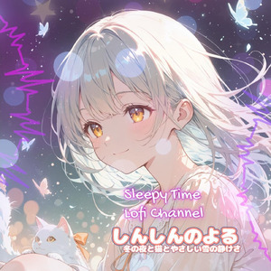 しんしんのよる 冬の夜と猫とやさしい雪の静けさ