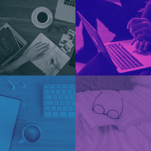 柔和的在家里工作时刻