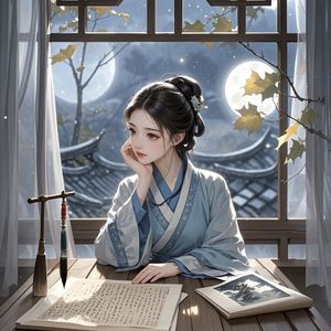 夜风漫过窗台的微凉 指尖触到月光的薄霜