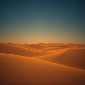 Amber Haze over the Desert