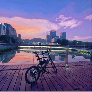 凫洲大桥上的日落