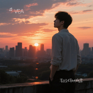 落日余辉映晚霞