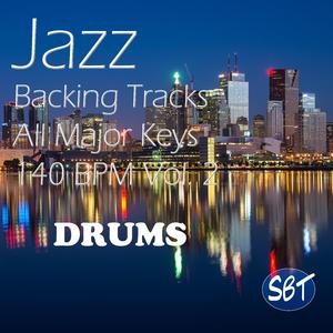 Jazz Drum Backing Track in C Major 140 BPM, Vol. 2