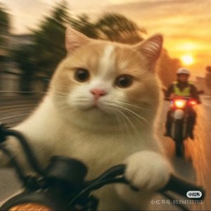 小猫骑摩托