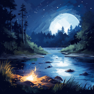 Crackling Fireside Serenity by the Water
