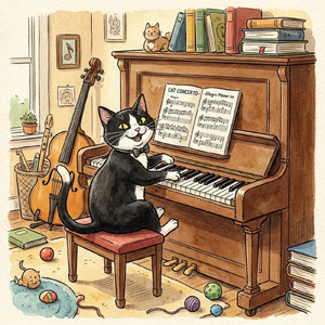 猫のピアノ演奏 BGM ねこの日常 癒し