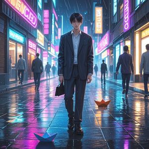 霓虹下的纸船-总是这样沉默