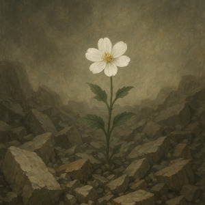 瓦礫の上に咲く花