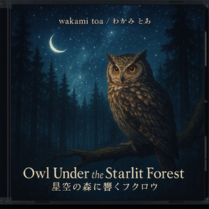 星空の夜に響くフクロウ