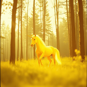 Golden Light Unicorn