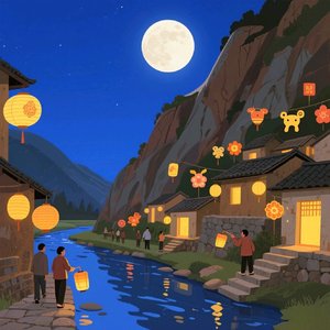 月亮出来照山岩（翻自 弥渡民间）