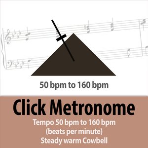144 bpm (beats per minute) Click Metronome - Steady Tempo Warm Cowbell