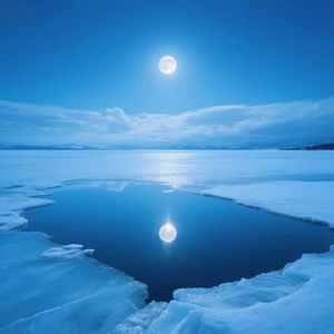 冰湖映月