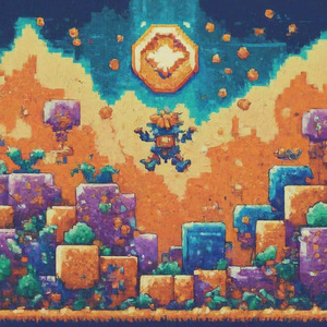 レトロゲームのスタート待ち画面の曲（チュートリアルなデモプレイと共に）