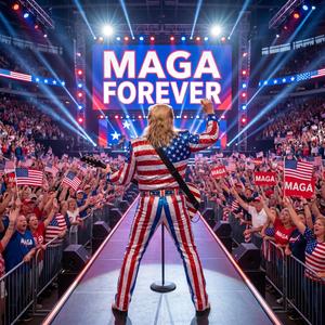 Silly People vs. MAGA Forever (1980s AI Parody Rock Anthem)