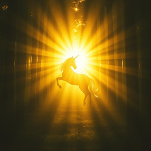 Golden Glow in the Forest