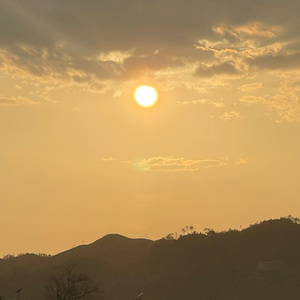 春天的初温阳光