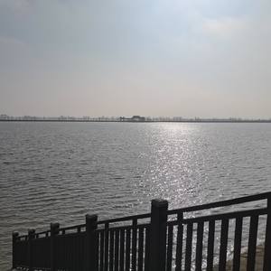 夕阳下的海平面