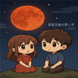 皆既月食の赤い月