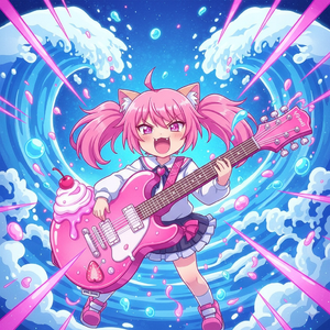 SUGAR CRASH♡　(いちごミルクプリン × ブルーハワイソーダゼリー) by KakuniManju